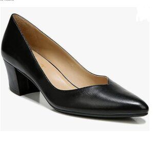 FOWT Pointed Toe Pump Chunky Heels Comfortable Slip On Loafers Work Shoes